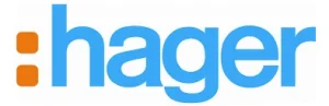 Logotipo de HAGER, marca del catálogo de Latiendadeelectricidad.com
